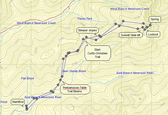Catskill 35 peak map